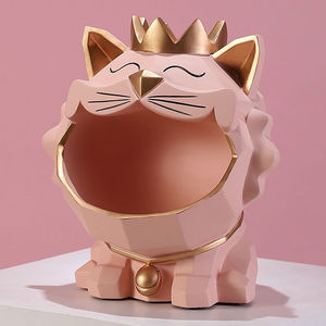 壹雕世家招财猫摆件收纳创意现代简约个性大嘴猫网红北欧茶几玄关