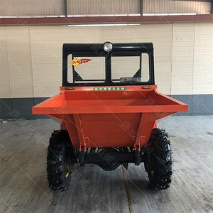 柴油四驱翻斗车全液压前卸式矿用运料车厂家小型四轮工地用蹦蹦车