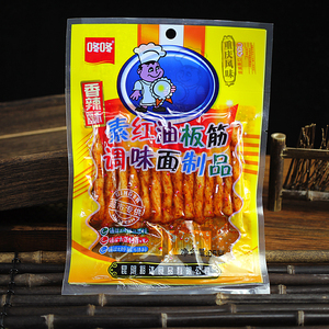咚咚香辣酥红油板筋调味面制品素板筋65克5袋装包邮