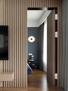 格栅隐形门定制卫生间门木门家用客厅卧室门隐藏门背景墙暗门