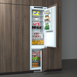 asikee全嵌入式冰箱隐藏双开门家用大容量冰箱超薄高柜子内嵌式