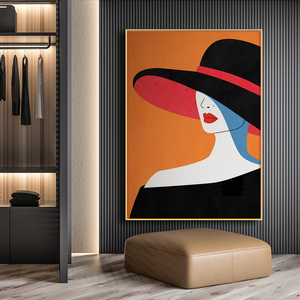 摩登时代轻奢人物装饰画服装店工作室直播间卧室化妆台大气抽象画