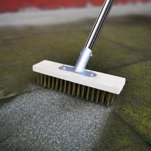户外刷地刷子长柄硬毛不锈钢丝刷家用院子水泥地除青苔清洁洗地刷