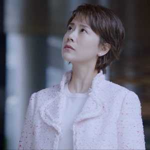 甜蜜海清田蜜同款衣服春季新款女粉色小香风粗花呢宽松短外套半裙