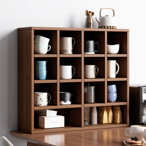 杯架置物架简约现代家用收纳柜桌上水杯咖啡杯茶杯陈列架格子柜子