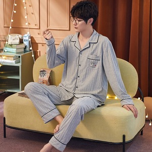 正品芬怡罗丽丝新款秋冬睡衣长袖开衫翻领男宽松棉保暖官网旗舰店