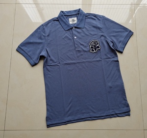 肯迪文kc夏季男士贴布玫瑰刺绣纯棉短袖polo衫