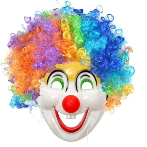 小丑面具全脸万圣节大人儿童v男半脸笑脸乳胶恐怖搞笑头套a微笑道