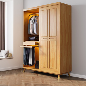 衣柜原木色日式