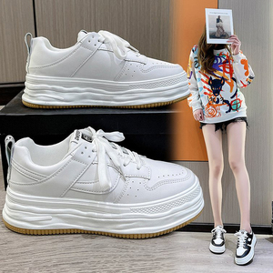 2022年春季新款厚底内增高小白鞋女百搭日常通勤运动休闲板鞋女潮