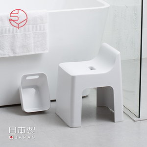 霜山日本进口塑料凳子家用矮凳浴室洗澡凳防滑卫生间水勺水盆水瓢