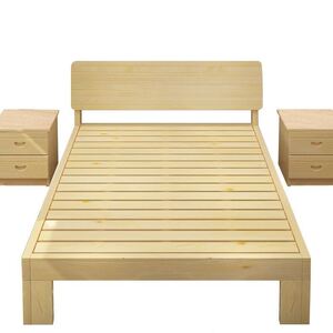 90公分单人床加厚实木床男童结实耐用的结婚女生18x19米落地