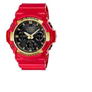 casio卡西欧手表男限定红金主题新年纪念款光动能表gaw-100cx-4a