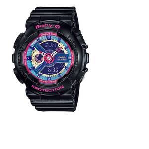 casio卡西欧手表女限量独角兽彩虹baby g运动防水女表ba-112-1a
