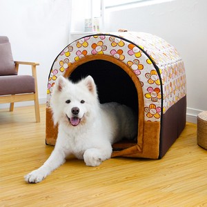 冬天小型犬窝可拆洗狗窝猫窝宠物保暖用品房子中型狗窝金毛泰迪