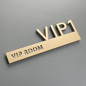 vip贵宾室创意轻奢钢琴教室琴房直播间金色轻奢门牌号定制标志牌