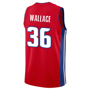 定制活塞队36号拉希德华莱士球衣怒吼天尊篮球服背心热压刺绣diy