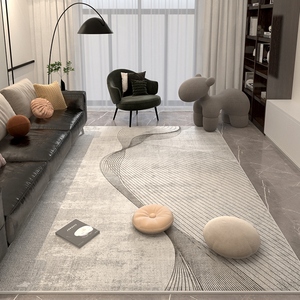 现代简约北欧风地毯客厅冬季高级轻奢意式沙发茶几毯秋冬卧室地垫