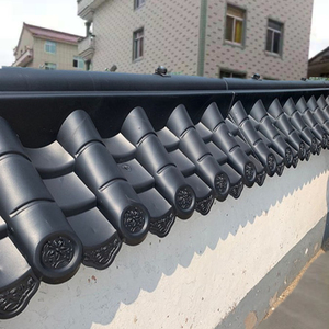 围墙压顶瓦仿古墙帽外墙头瓦墙顶帽瓦院墙装饰双面一体瓦树脂塑料