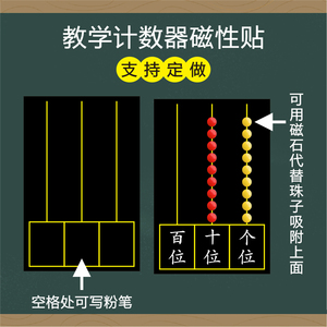 磁性计数器数位顺序表个十百千万小学数学万以内数的认识一二年级磁力贴小黑板贴教师用教具教学用品磁贴式