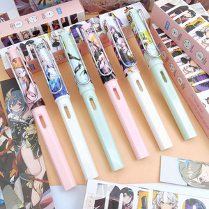 崩坏3钢笔盲盒限定款男女孩ins日系卡通动漫周边网红高颜值ef尖可替换