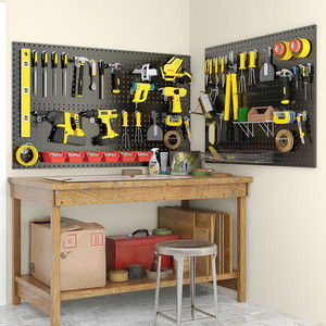 五金工具挂板收纳洞洞板墙面收纳置物挂架加厚汽修车间收纳整理架