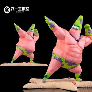 海绵宝宝gk肌肉肥肉派大星冰激凌超人泳装手办模型摆件元旦礼物