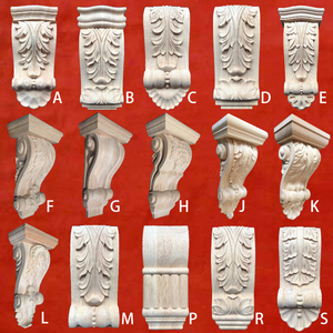 东阳木雕欧式梁托中式垭口装饰柜子罗马柱柱头弧形门法式浮雕冒头