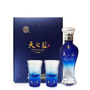 天之蓝65ml小酒版礼盒版46度纯粮食白酒小瓶酒