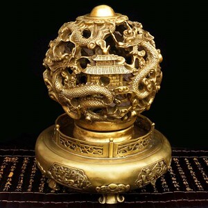 纯铜时来运转摆件扭转乾坤九转乾坤鼎九龙戏珠招财转运工艺品