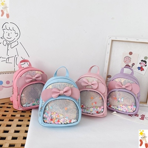 女童流沙书包2021新款儿童外出小背包洋气时尚女孩子双肩包小童