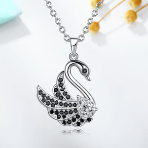 bfirst天鹅吊坠银饰925纯银手工饰品锁骨链学生项圈颈链时尚首饰