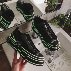 吴建豪vessel同款乞丐鞋女重工小黑鞋软木硫化厚底情侣帆布鞋潮