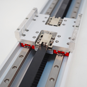 yu福誉同步带直线滑台模组双导轨电动数控精密盖v板式皮带工作台