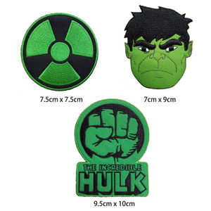 绿巨人 hulk 无敌浩克 危险标志 漫威电影刺绣布贴 衣服绣花补丁