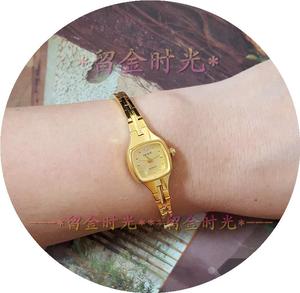 21新库存shaou/沙鸥牌方形镀金超小款进口芯石英手链女手表