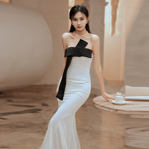 抹胸裙女礼服主持人