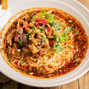 立早记川味鸡杂面6袋装 四川特产方便速食拌面香麻辣鸡杂酱面条