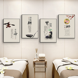 养生装饰画肩颈拔罐经络会所足疗店壁画中医门诊养生馆美容院挂画