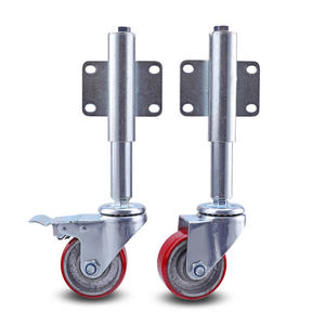 铁艺大门弹簧轮减震轮3寸4寸5寸弹簧脚轮万向轮地不平伸缩6公分