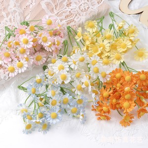 森系清新雏菊花朵 菊花向日葵塑料花假花绢花diy手作花环材料配件