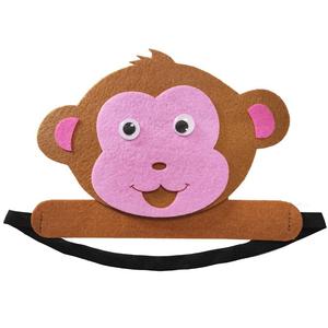 小猴头饰动物帽子大猩猩头套猴子孙悟空面具卡通幼儿园表演出道具