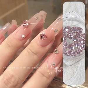 小爱心美甲饰品尖底堆堆钻网红爆款超闪奢华指甲装饰钻石水钻配饰