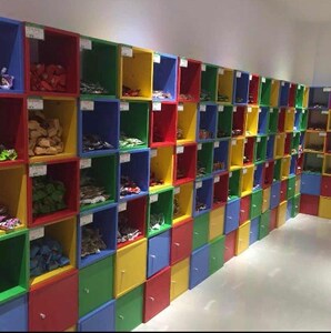 装饰免打孔正方形木格子置物架自由组合分层展示落地创意格子柜多