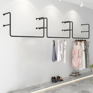 服装店吊架上墙壁影楼专用挂衣杆架子男女礼服店铺货架婚纱挂衣架