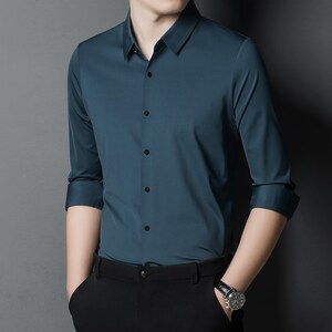 luwengmading/鹿王马丁【买一送一】男式无痕衬衫 品质京蜀