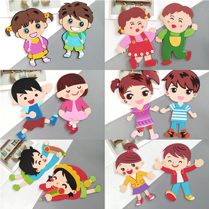 小孩墙贴卡通人物气球男女孩幼儿园小学墙面装饰教室创意diy布置