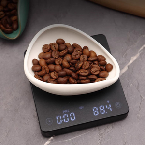 陶瓷咖啡豆计量盘称重碟咖啡粉碟生豆称量盘子冷却盘样品豆展示盘