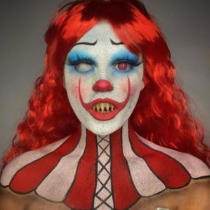 cosplay美瞳夸张吸血鬼红眼红色白色僵尸丧尸幽灵恶魔cos眼镜ly