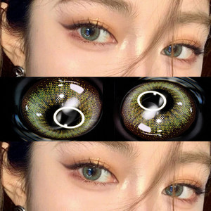 绿色美瞳复古绿